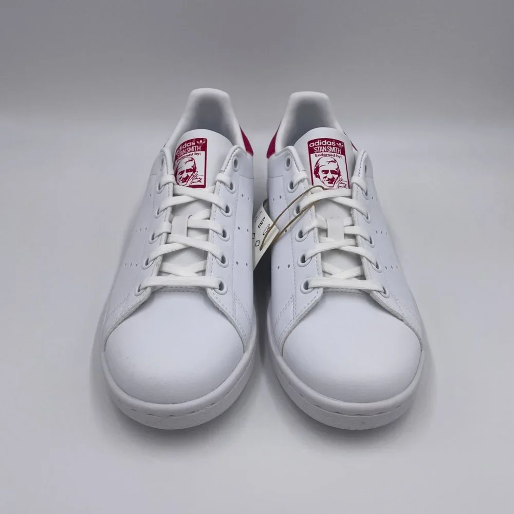adidas Stan Smith White / Pink Womens Shoes - Picture 3 of 8